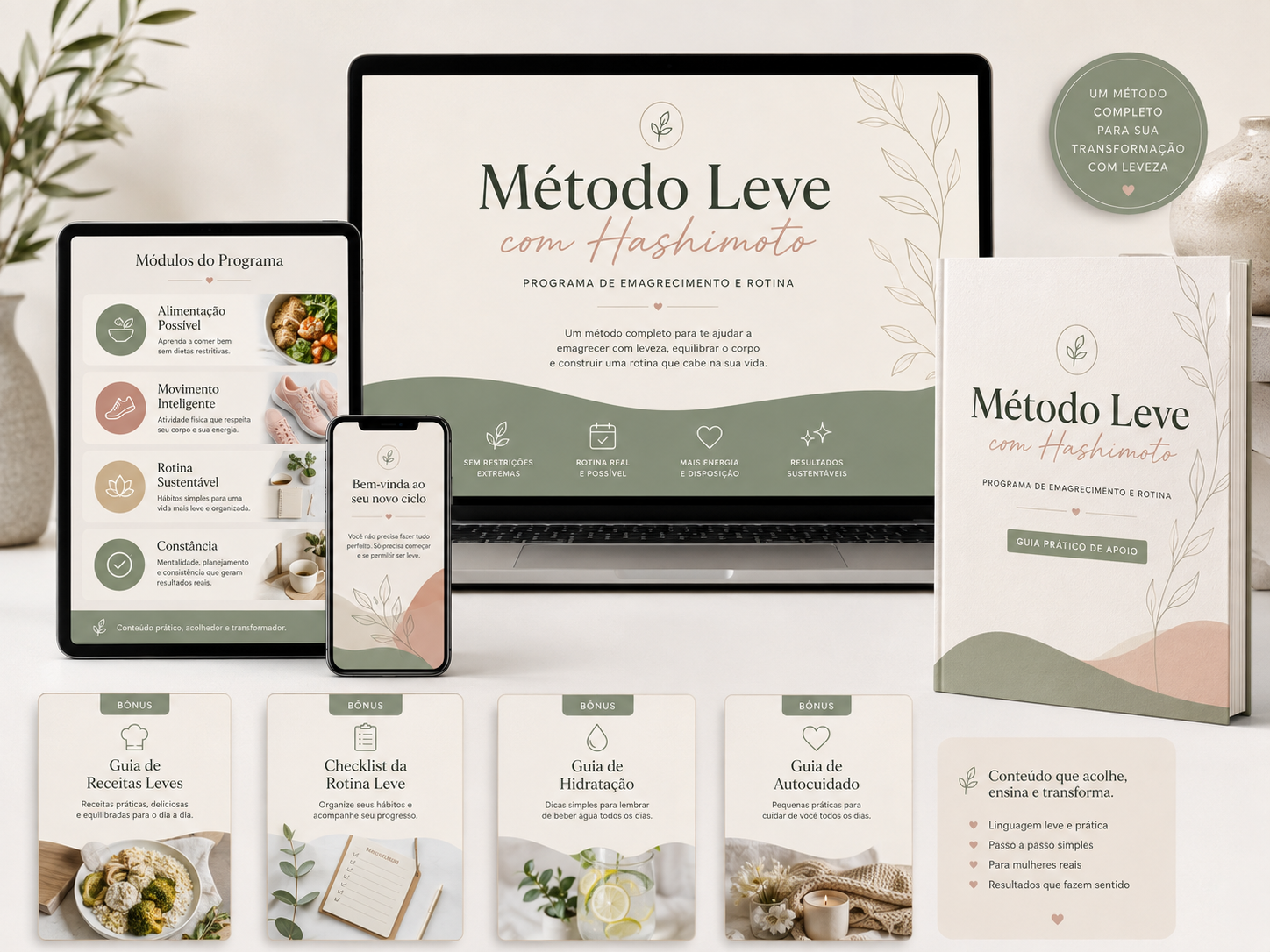 Mockup do Método Leve com Hashimoto